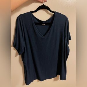 Plus size dark blue shirt